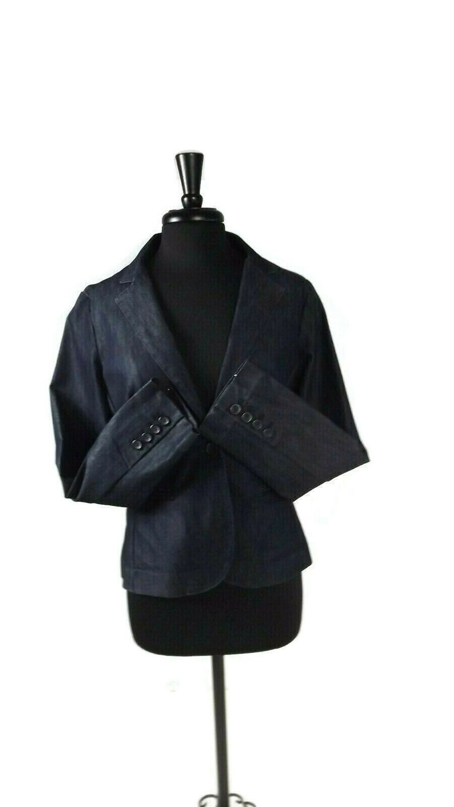 EXPRESS DESIGN STUDIO  Dark Denim  Womens Jean Jacket Blazer Size 8