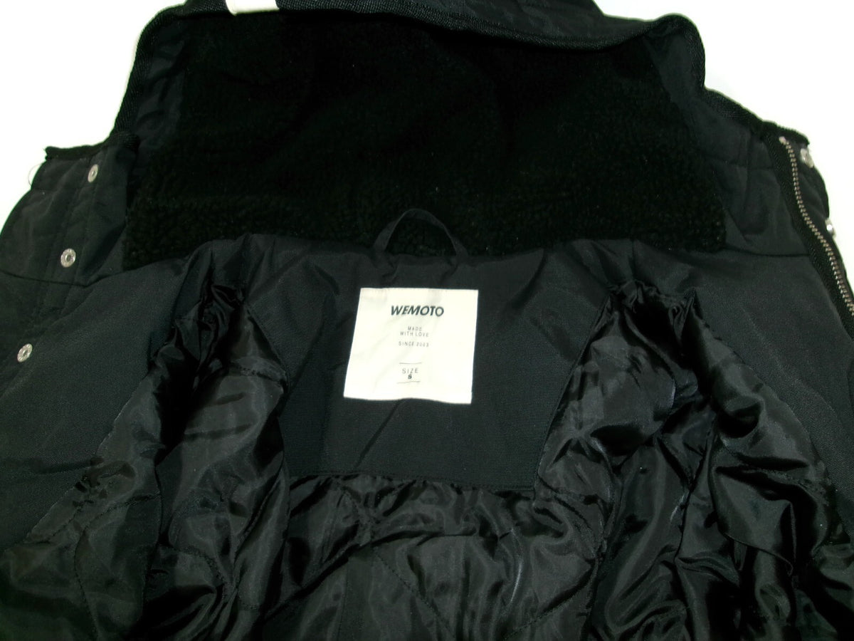 Mens Wemoto Finley Parka Coat Jacket  Black Nylon  Lined  Hooded Size S Small
