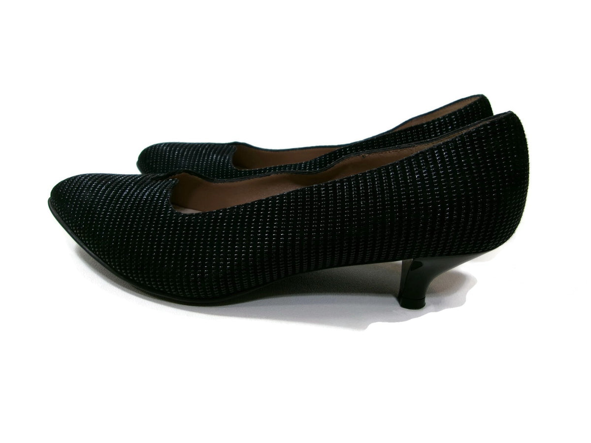 Beautifeel Womens Mistique Black Leather  Kitten Heel Shoes Size US 8-8.5 EU 39