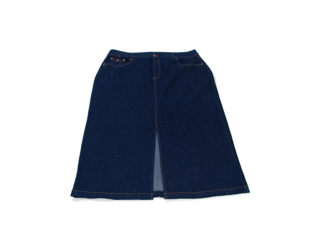 Womens AVENUE BLUES Long Denim Jean Skirt Plus size 20 Stretch to Fabric