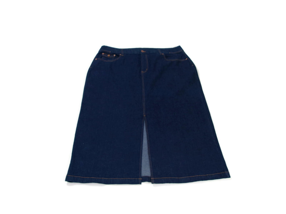 Womens AVENUE BLUES Long Denim Jean Skirt Plus size 20 Stretch to Fabric