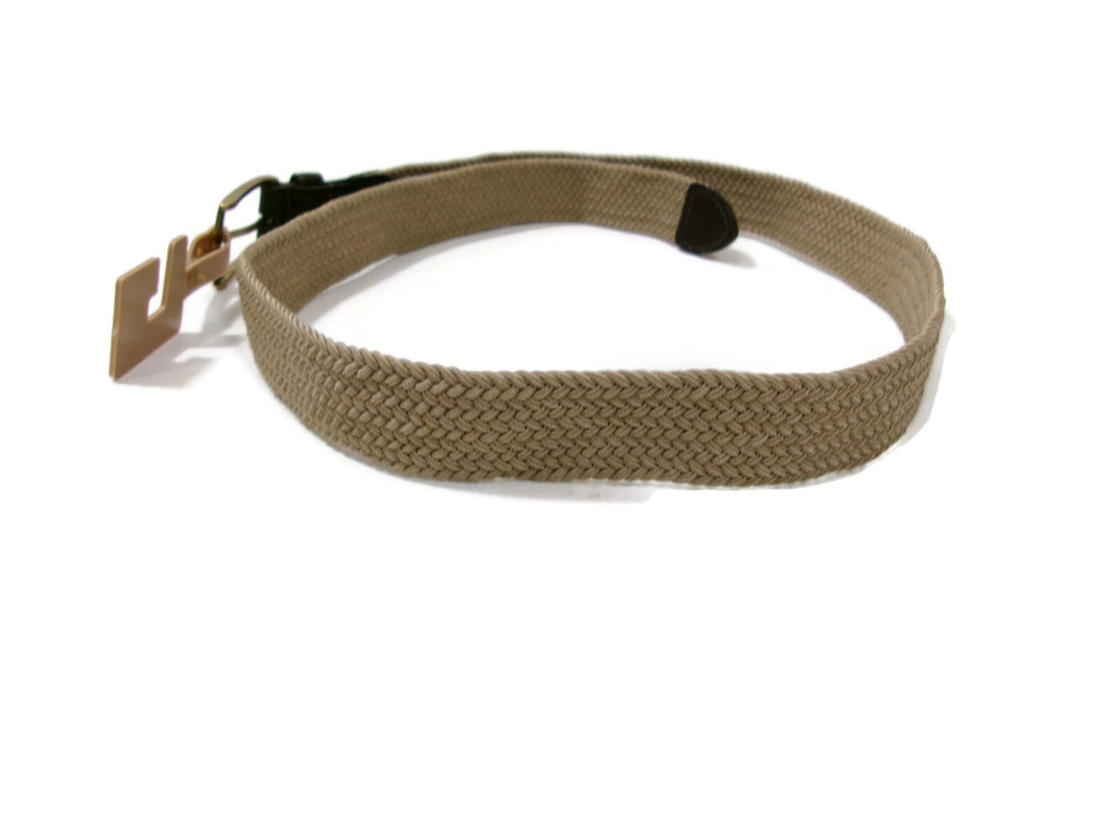 Dockers Mens Khaki & Brown Leather &Stretch Belt Size 42 NWT