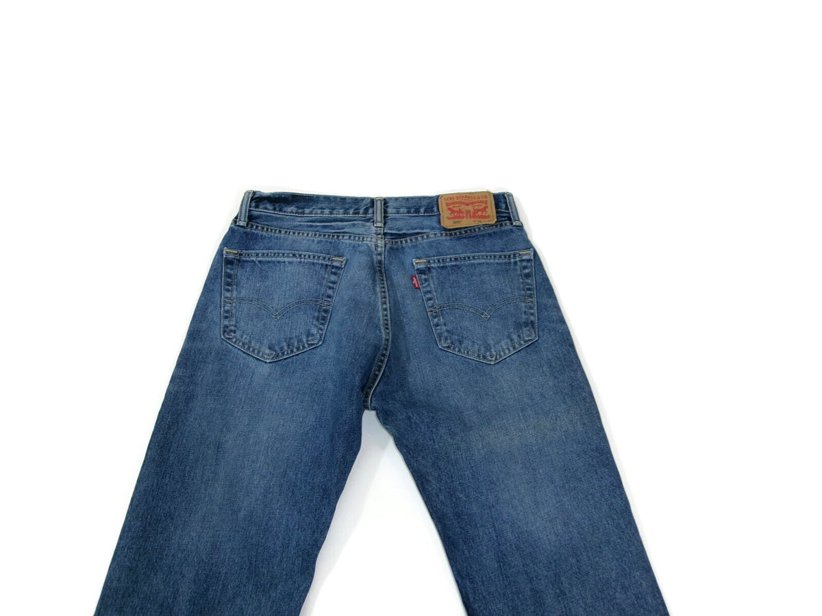 Mens LEVI'S 505 Distressed Denim Jeans Pants Size 32 X 32
