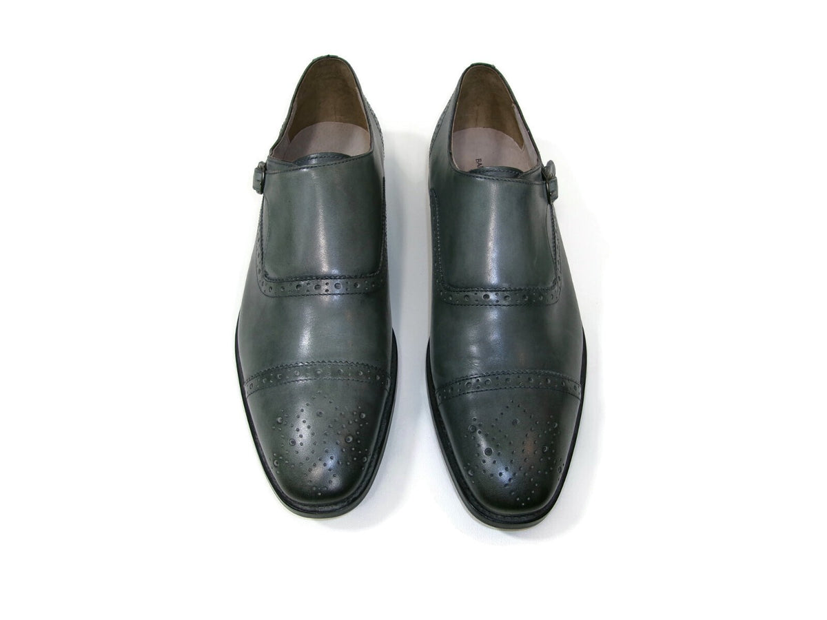 Banana Republic Mens Steel Gray Monk Strap Dress Shoes size 11.5 M Sleek Elegant