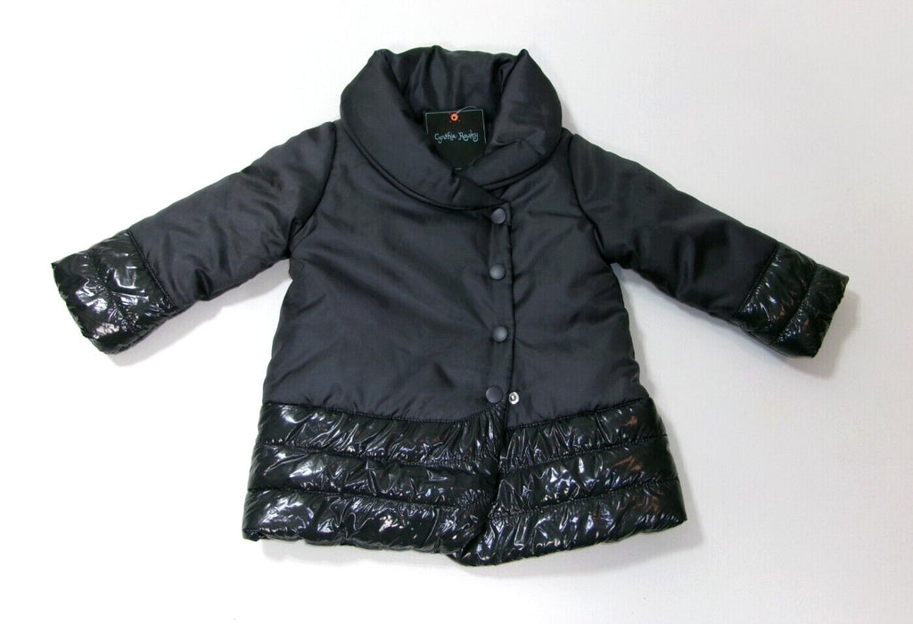 CYNTHIA ROWLEY Toddler Girls Gray Winter PUFFER Jacket Size 12M 12 Months NWT