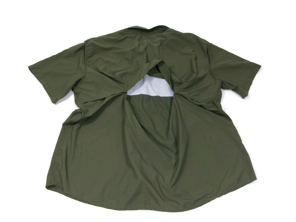 Magellan Outdoors Mens Fish Gear Olive Green Shirt  Relax Moisture Wick Size 3XL