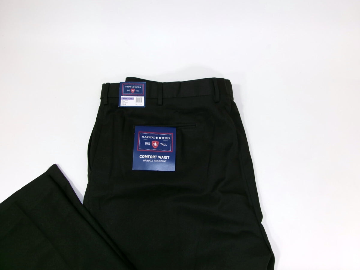 SADDLEBRED Mens Big & Tall  Pants Slacks Comfort Waist Size 48 X 34 L NWT $72