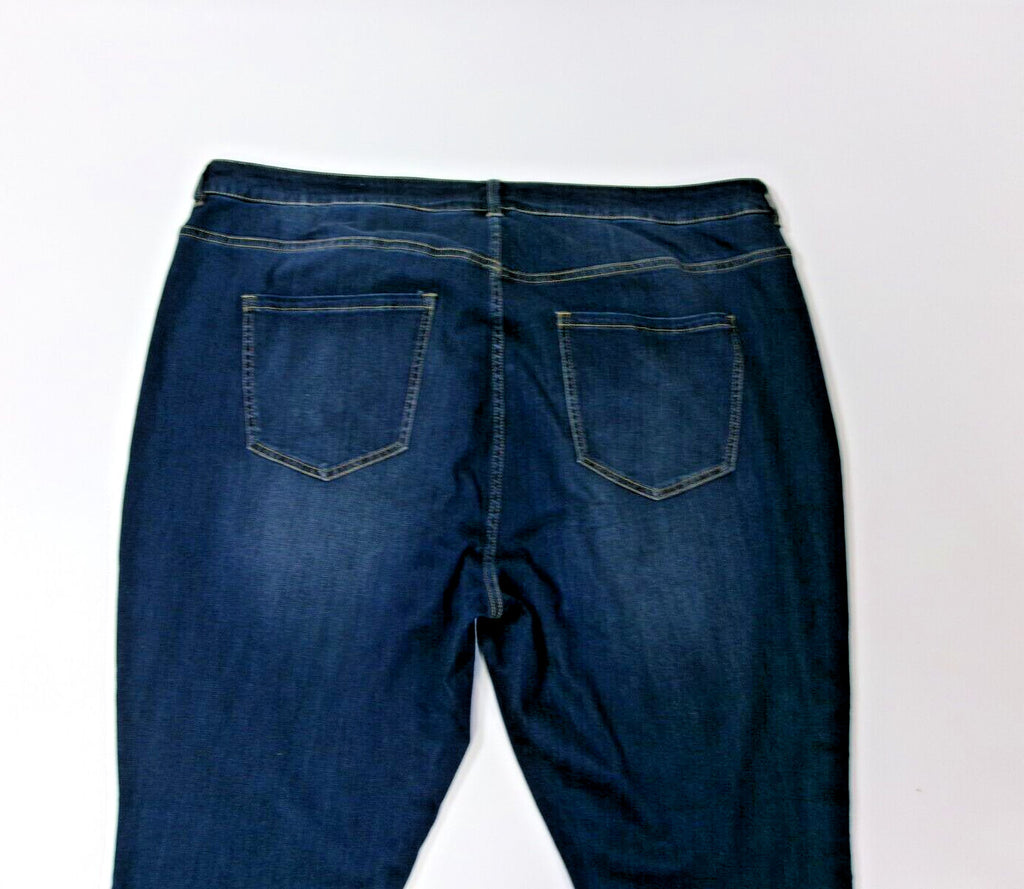 LANE BRYANT womens Super Stretch Skinny Jeans Pants Plus Size 28 Distressed