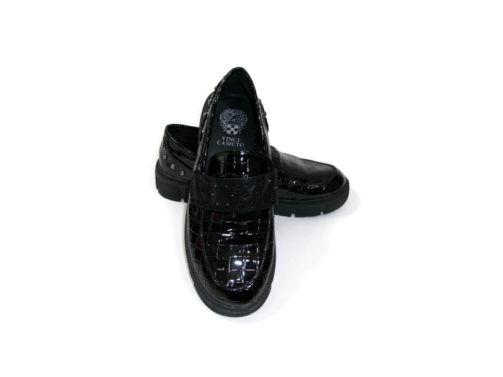 Vince Camuto Pre Teen Girls Black Patent W/Studded Band & Back Shoes Size 3 M