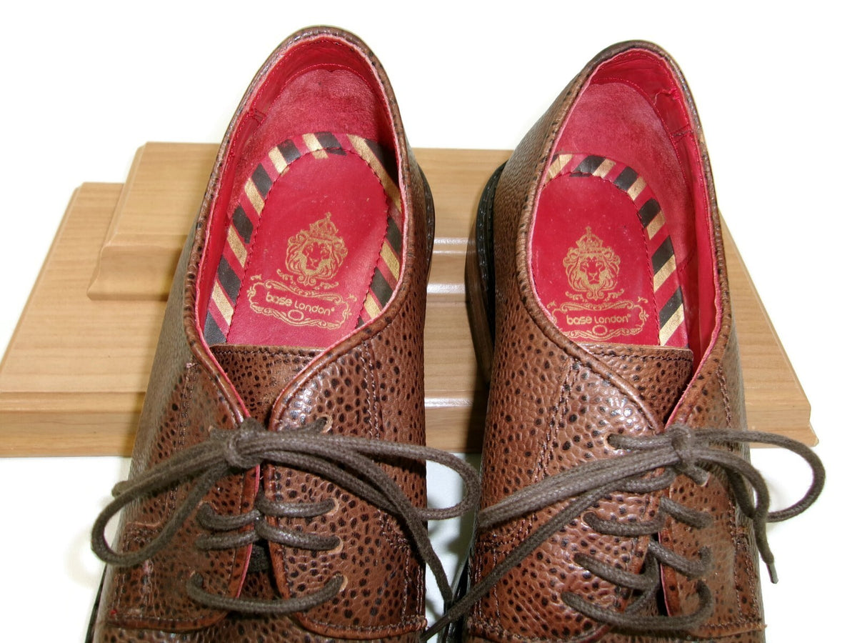 Base London Mens Quality Oxfords Shoes Maudslay Textured Brown EU Size  42 US 9