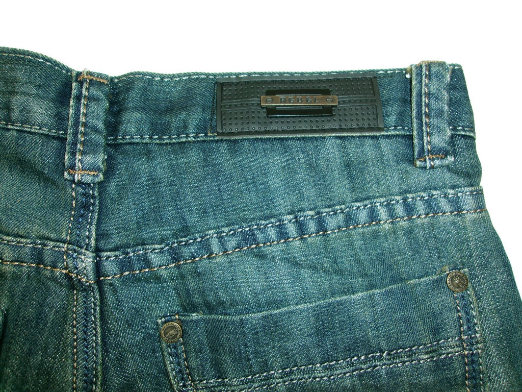 Rebel Jeans Co. Pre Teen Boys Stylish Distressed Denim Jeans Pants Size 10