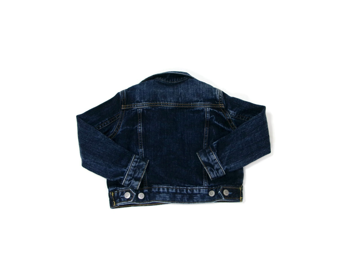 Gymboree Go Outside Toddler GIrl Boy Unisex Blue Jean Denim Jacket Size XXS 3 3T