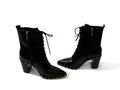Charles By Charles David Duffy Boots Booties Black Shoes Croc Lace Up Size 7 M