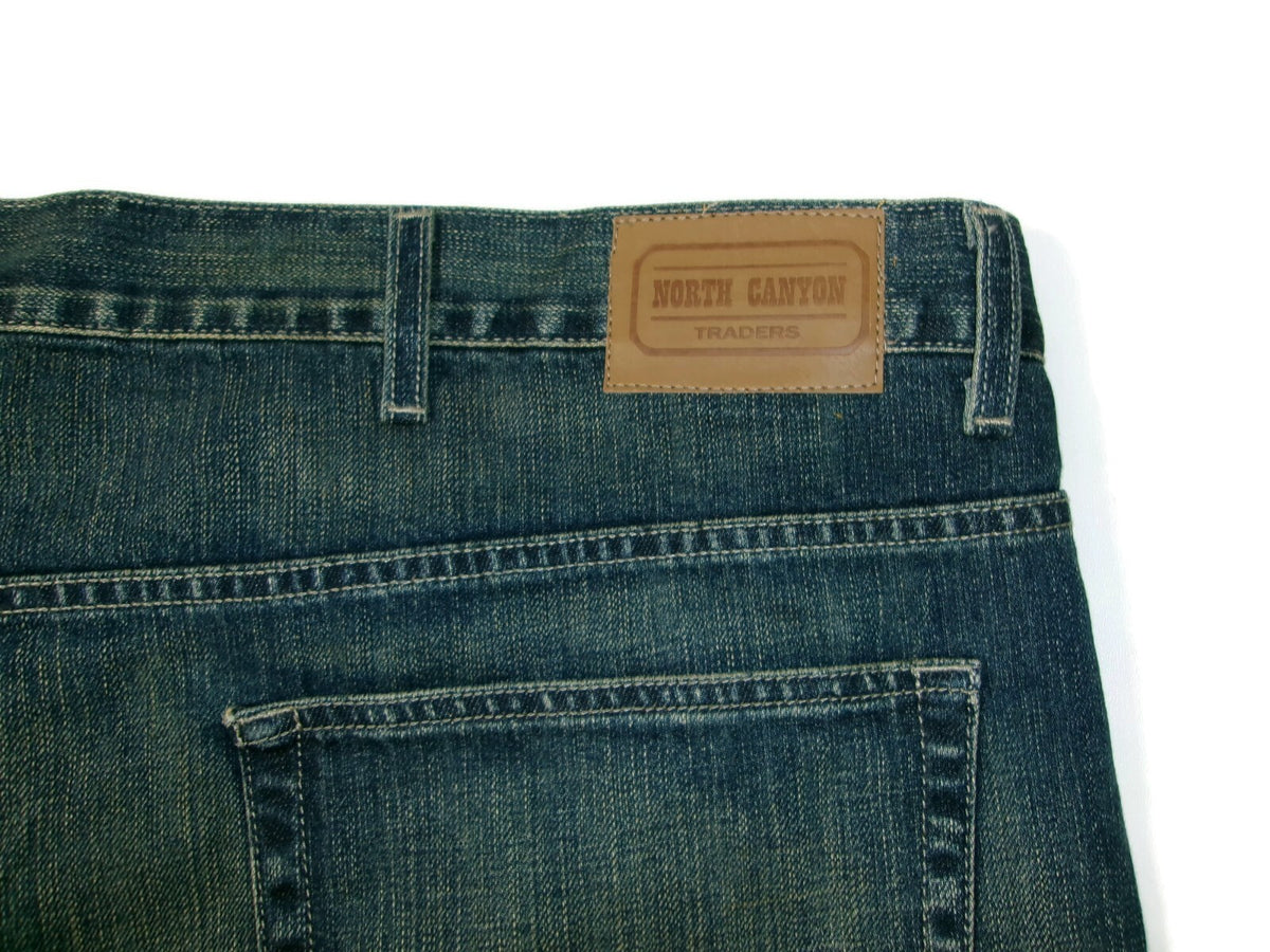 North Canyon Traders Mens Jean Denim Shorts Size 60 Blue Distressed New