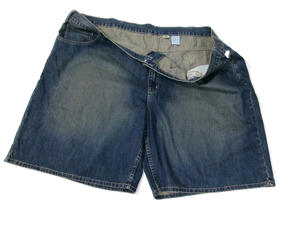 North Canyon Traders Mens Jean Denim Shorts Size 60 Blue Distressed New