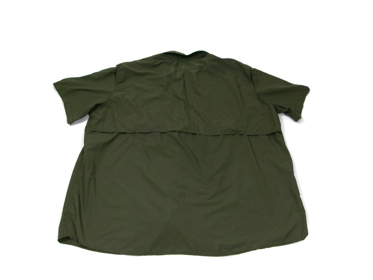 Magellan Outdoors Mens Fish Gear Olive Green Shirt  Relax Moisture Wick Size 3XL