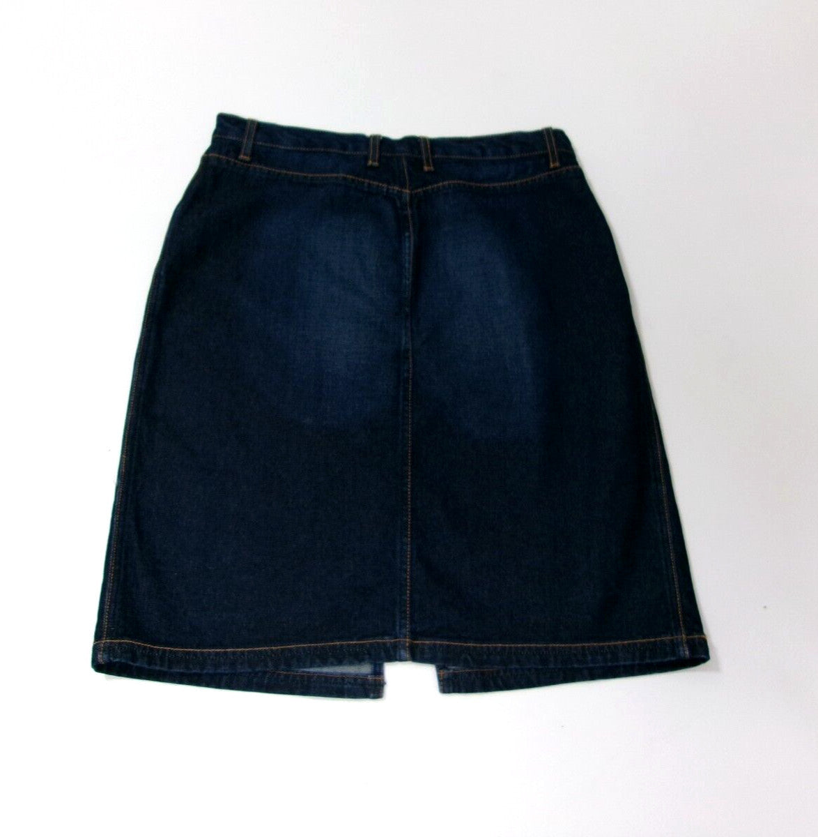 Womens Teen Girls Cute EXPRESS Distressed Dark Denim Jean Skirt Size 9 / 10