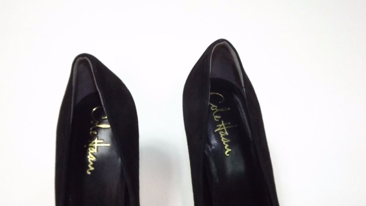 Cole Haan Air Womens Shoes Size 7 B BLACK Suede Leather Heels Pumps