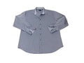 Quieti Men Dress Shirt Size XXL Men 100% Fine Cotton Gray White Long Sleeve