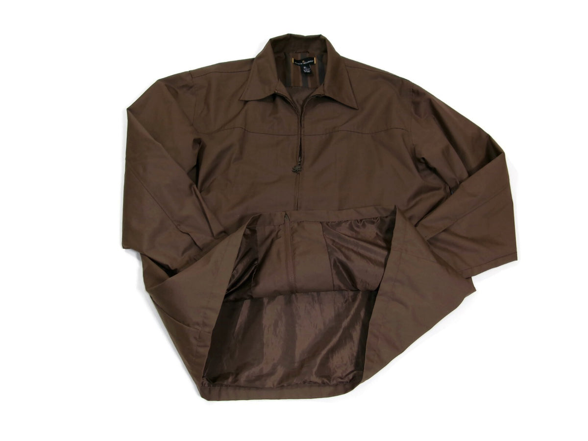 Stacy Adams Mens Brown Casual Jacket Lined Zipped Front Inside Pocket Size 2XL