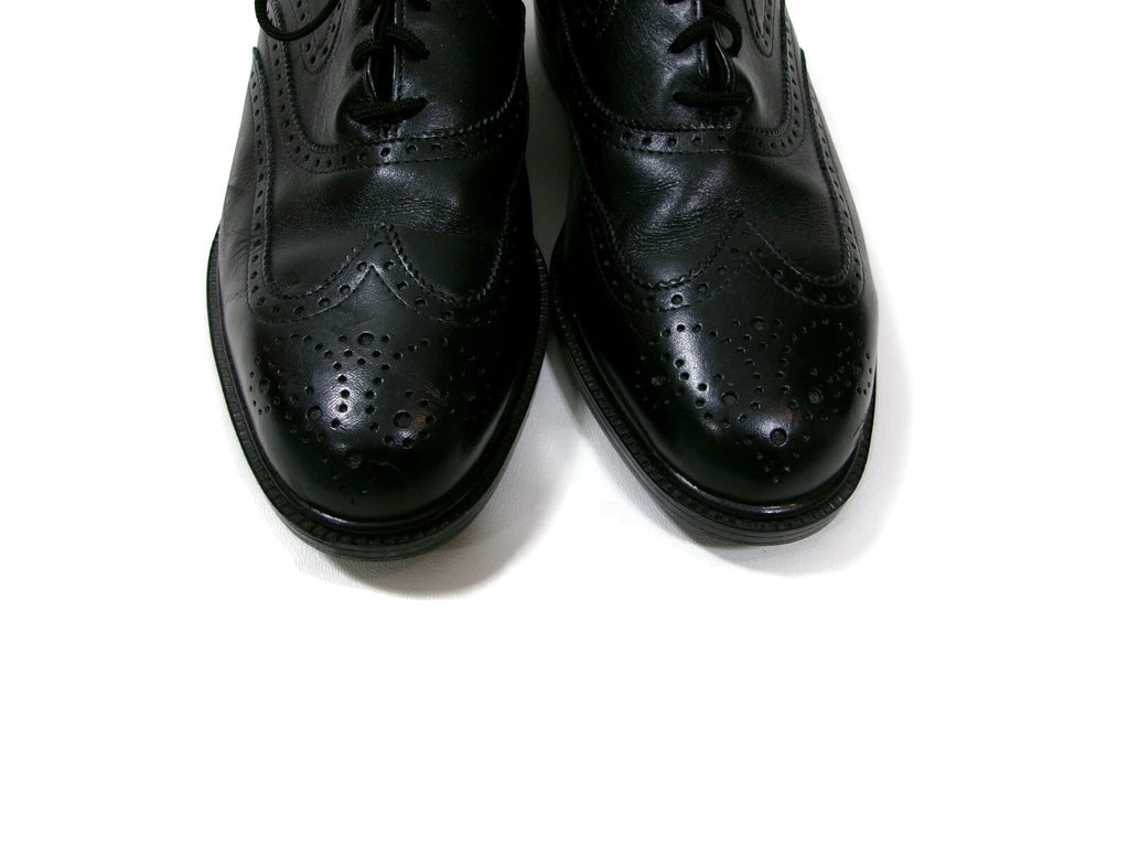 Hush Puppies Bounce Mens Black Leather Wingtip Oxfords Dress Shoes Size 7 M