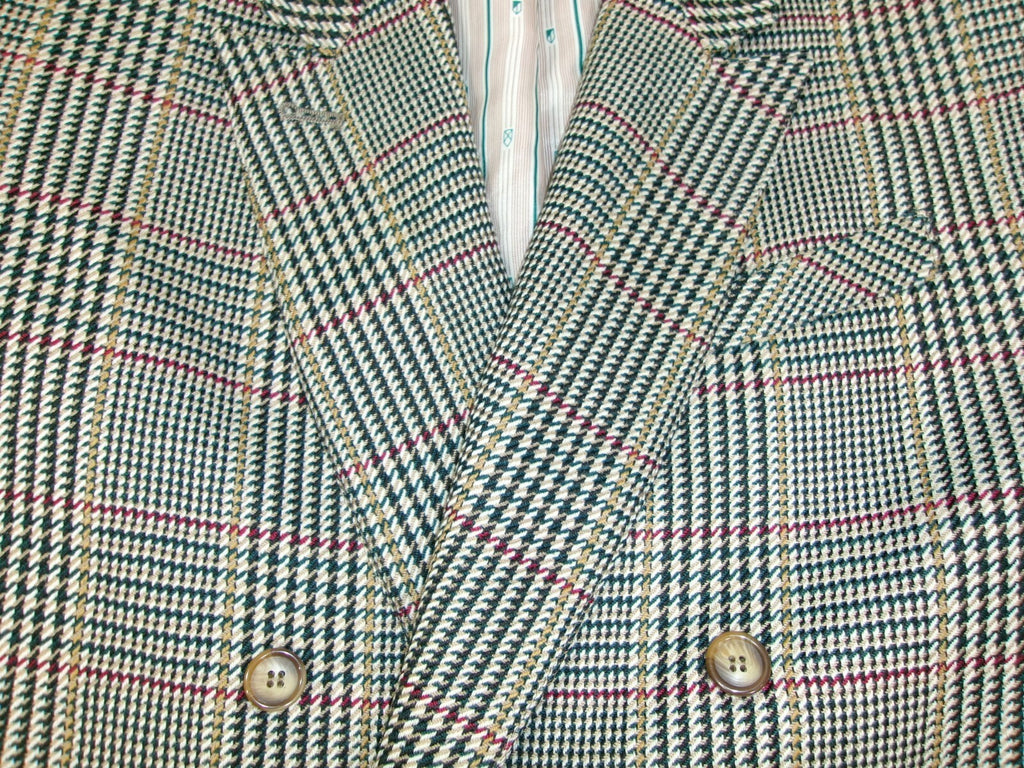St Michael Houndstooth Plaid Womens Vintage Jacket Blazer Size 14 MD In Germany