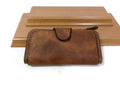 Cluci Womens Tan Wallet Blocking RFD Design Trifold Card Holder Clutch
