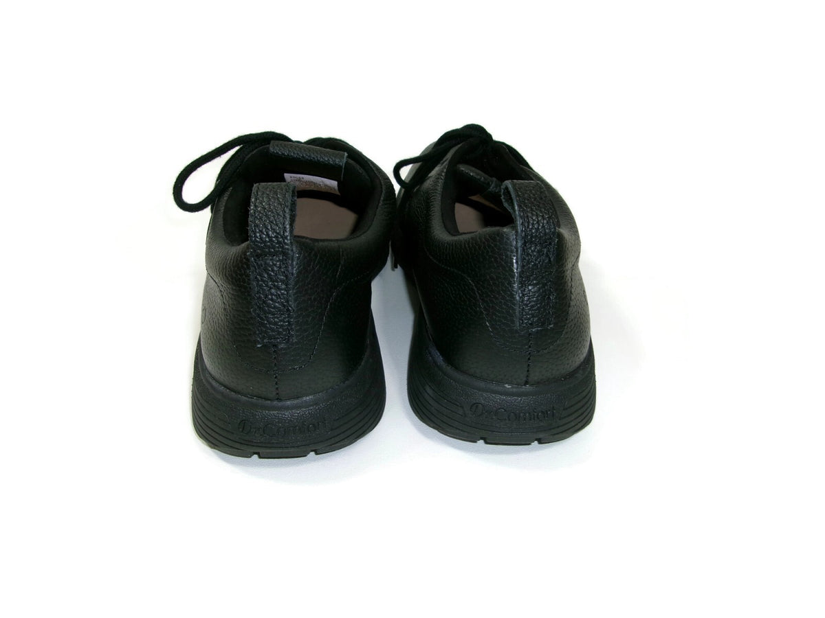 Dr. Comfort Roger  Mens  Orthopedic Black Leather Shoes Midnight Size 14 M