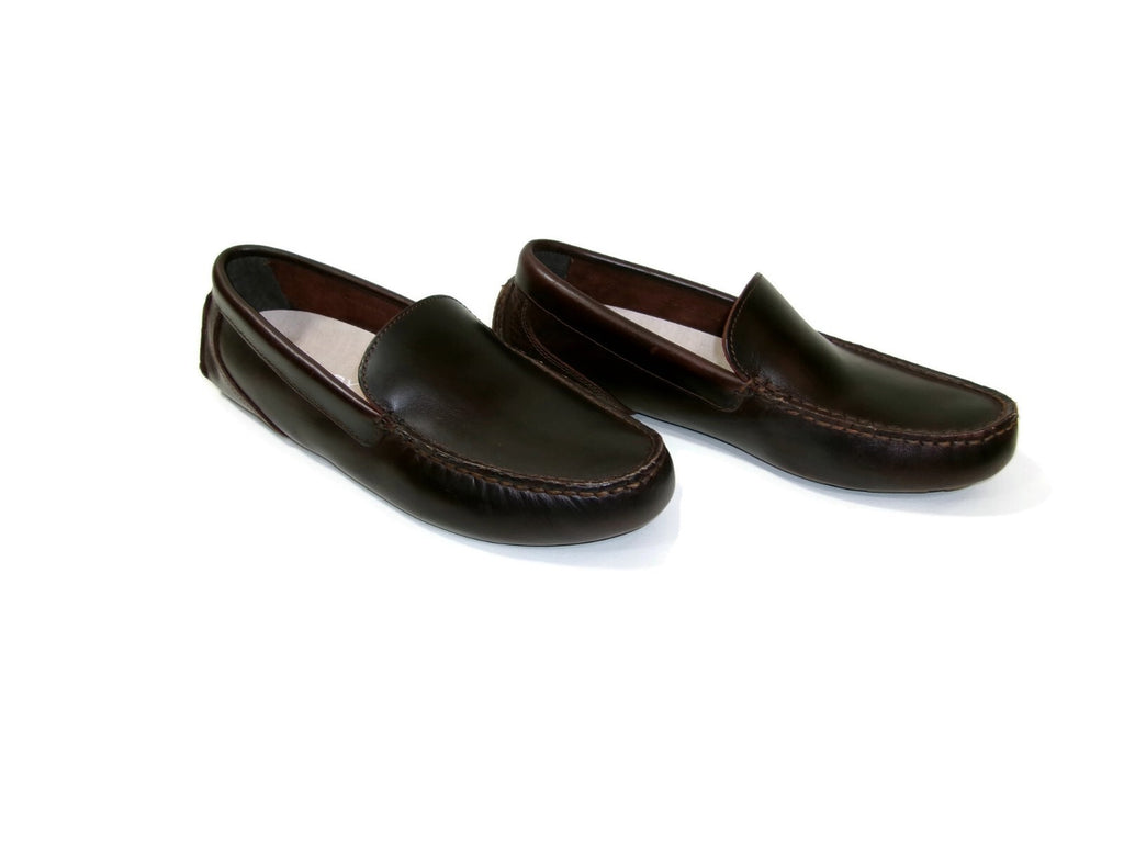 Sperry Mens Davenport Venetian Driver Moccasin Brown Leather Shoes Size 8 W