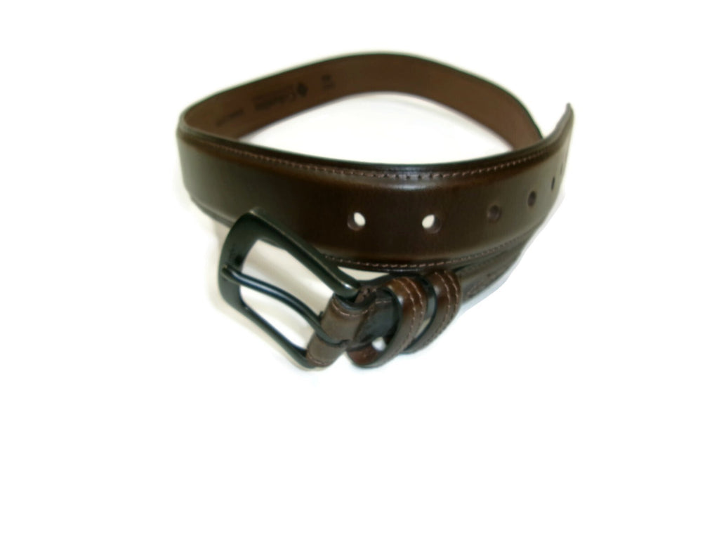 Columbia Sportswear Company Brown Genuine Leather Mens Dress Belt Size 40