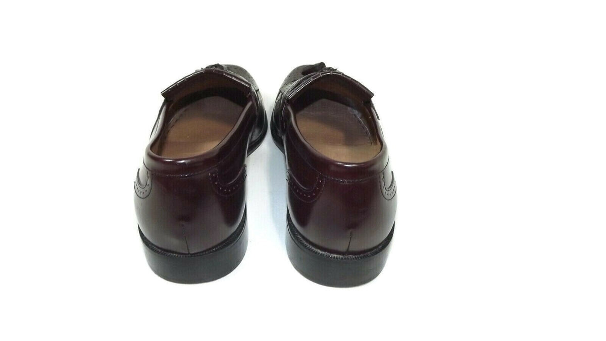 BOSTONIAN Mens Classic First Flex Burgundy Tassel Wingtips Dress Shoes Size 8 W