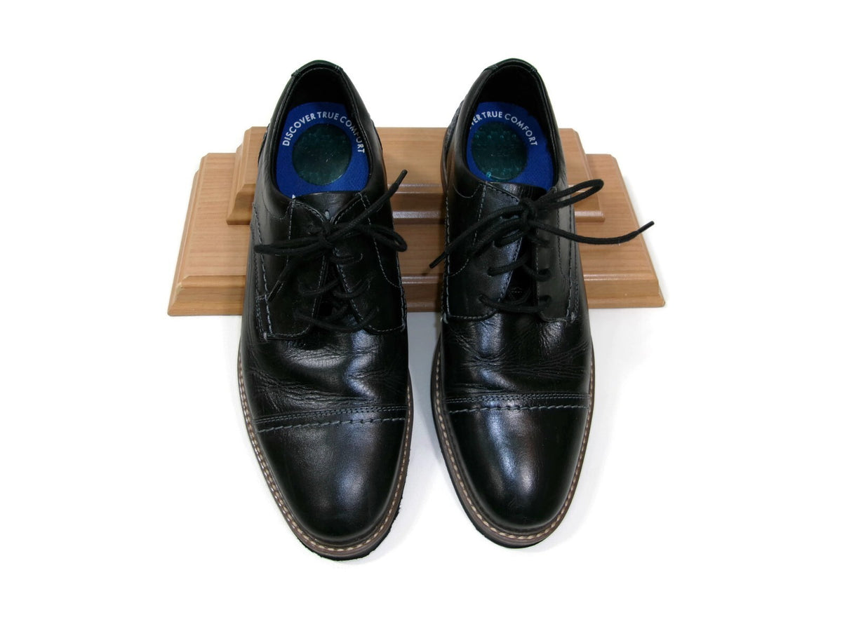 Nunn Bush Discover True Comfort Mens Black Leather Shoes Size 8M Comfort Gel