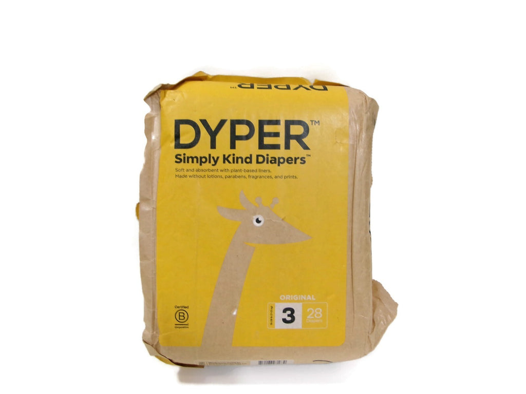 Dyper Simply Kind Disposable Infant Diapers Size 3 (Medium) 28 Count Plant Based