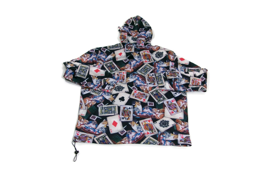 Mens Fresh Prints Of Bel-Air Casino Cards Gamblers Hoodie Sweatshirt Top Size L