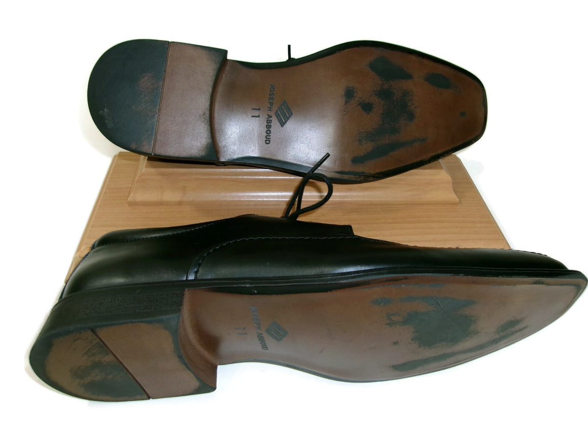 Joseph Abboud Collection Mens Size 11 Black Leather Dress Shoes Oxford Lace Up