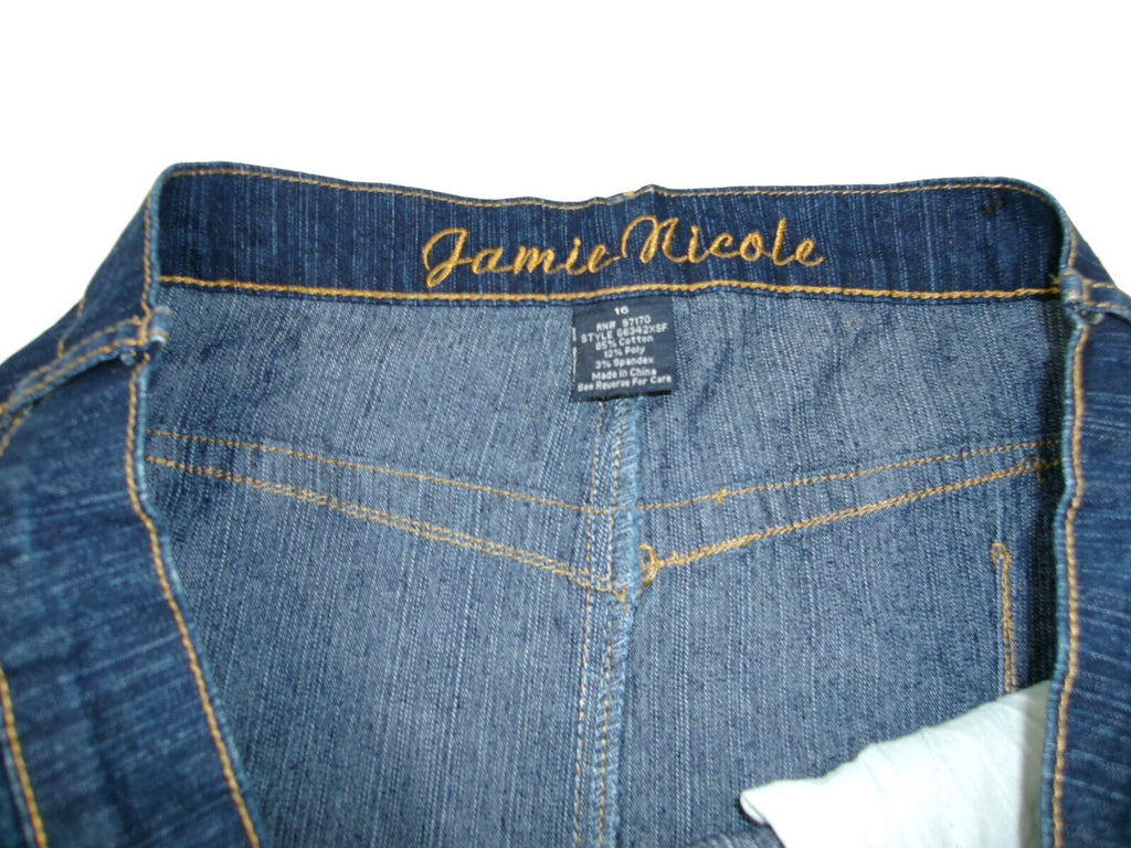 Womens Jamie NICOLE Denim Jean Skirt Long Slight Flare Some Distress  Size 16